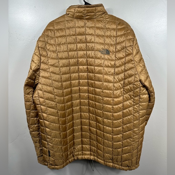 The North Face Men's Thermoball Puffer Full Zip Jacket Dijon Brown / Gold - XXL - Picture 3 of 9